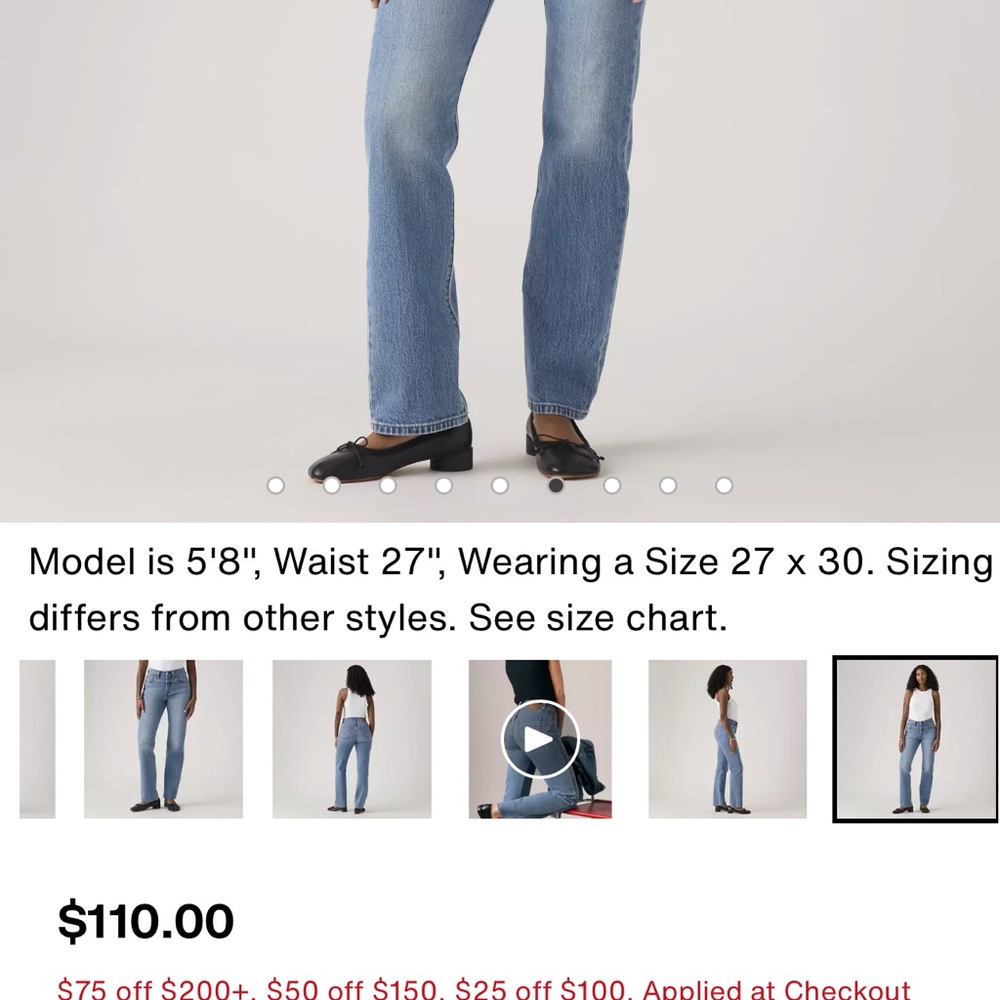 Blue Women's 501 Curve - Picture 6 of 6